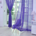 1pc Solid Sheer Tulle Curtains Decoration Window Living Room The Bedroom Window Screening Panel Cortinas. 