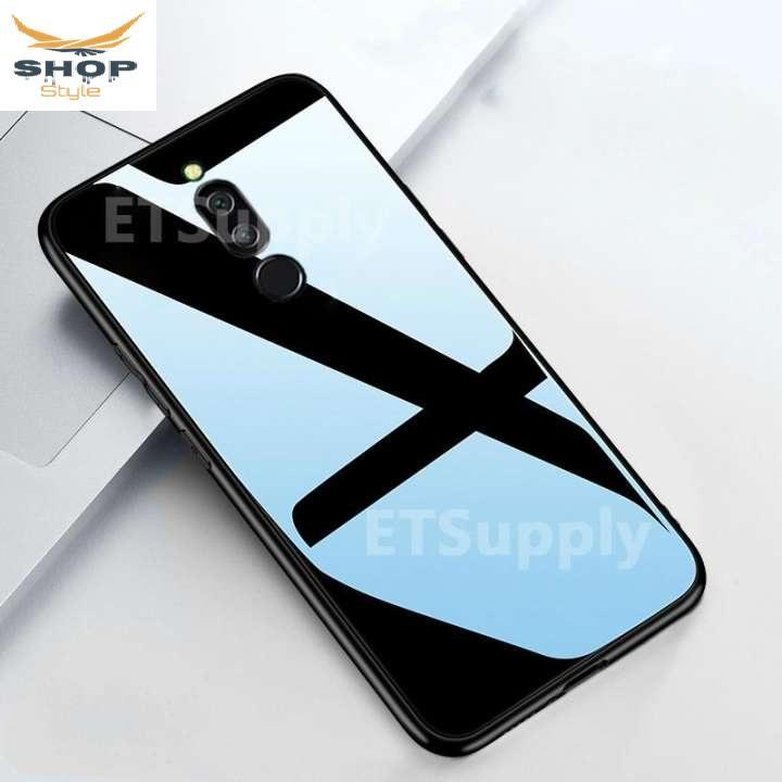 For Xiaomi Redmi Back Cover Glass Case Black