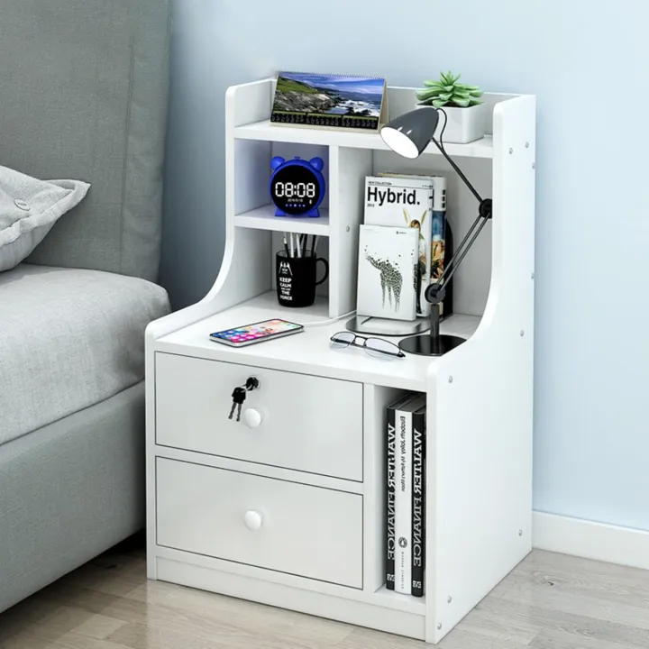 RK%20MDF%20M13%202%20Drawers%20Exclusive%20Bed%20Side%20Table%20With%20Drawers%20Shan%20Teak,%20White%20and%20%20Beige%20Finish%20-%20Image%203