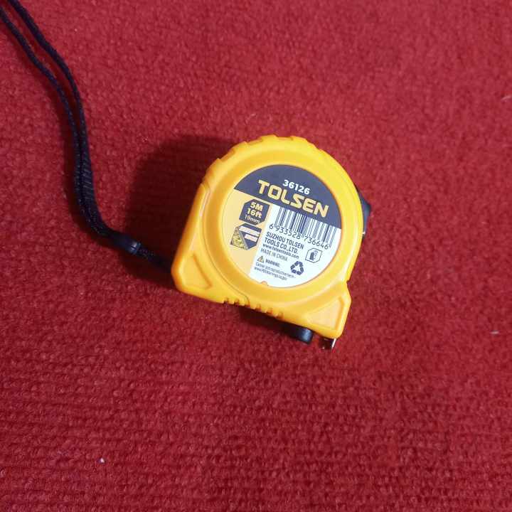 TOLSEN%20MEASURING%20TPE%205M%2016FT%2019mm%2036126%20Metric%20&%20Inch%20Blade%20PVC%20Cover%20Measure%20Tools%20Tape%20Pocket%20Locking%20Measuring%20Tape%20Belt%20Clip%20-%20Image%202