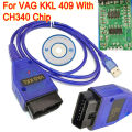 CH340 Chip For VAG KKL 409 OBD2 Scanner For VAG 409 KKL Diagnostic USB Interface 409.1 Cable Adapter For VAG Group. 