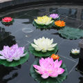 10cm/17cm Artificial Lotus Fake Plant Pond Decor Artificial Water Lily Floating Foam Lotus Home Garden Fish Tank Fake Flower Natuo. 