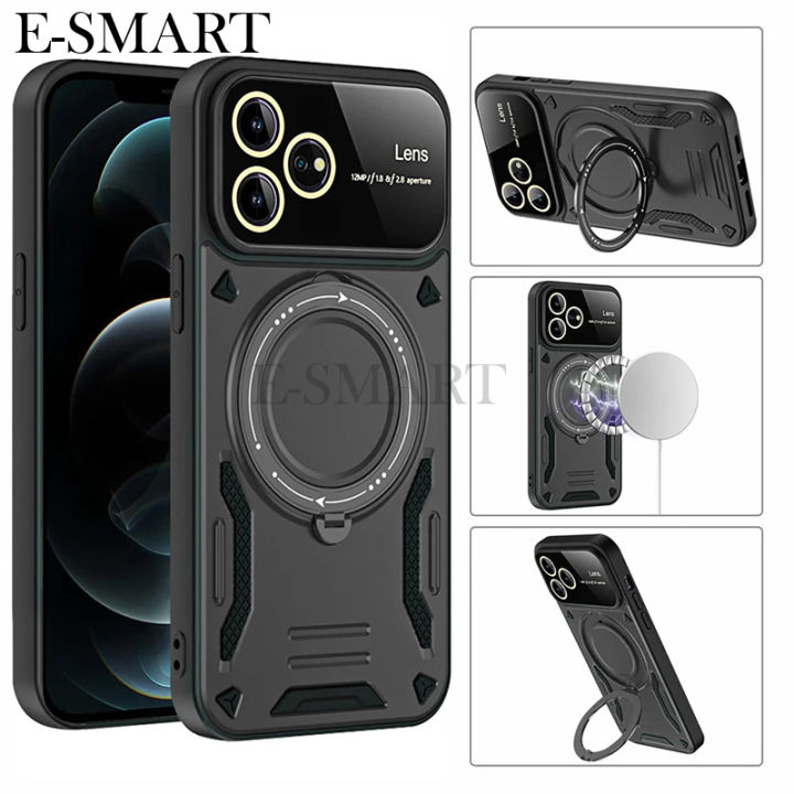 【Discount】 For ZTE Blade V50 Design V50 Smart Case Car Foldable Metal Bracket Sliding Camera Protection Hard Shockproof for ZTE Blade V50 Smart V50 Design Back Cover