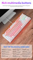 K100 Dual-color 87-key Usb Backlit Key Click Office Home Gaming Mechanical Keyboard. 