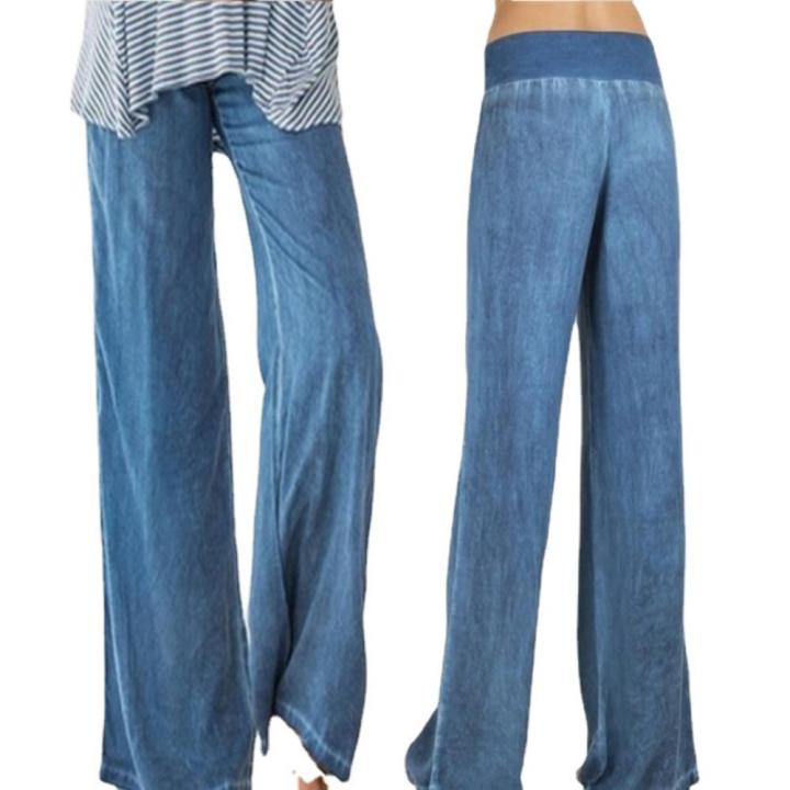 Denim%20Jeans%0APalazzo%20Trousers%0AWomen's%20Pants%0AWide%20Leg%20Jeans%0AElastic%20Waisted%20Pants%20-%20Image%206