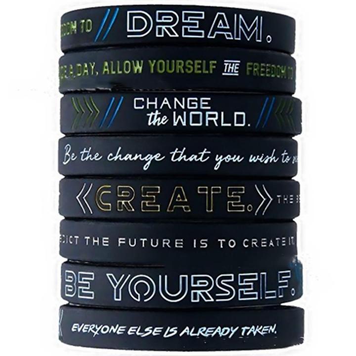 New Success Focus Believe Motivational Silicone Sports Bracelets Bangles Gift Fluorescent Rubber Fitness Wristband Bracelet
