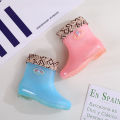 Jelly Rain Boots Women's Fashionable Rainy Day Quick-Drying Non-Mesh Mid-Calf Soft Rain Boots Non-Slip Glue Shoe Cover Shoes.