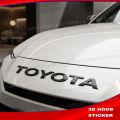 Car Bonnet Hood 3D Letter Logo Emblem Sticker | Luxury Front Hood Logo Emblem Badge Sticker-  TOYOTA. 