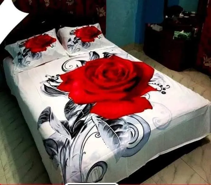 King%20Size%20Cotton%20Bed%20Sheet%20With%20%202%20Pillow%20Covers%20-%20Image%202