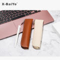 leather Pencil bag craftsmanship Leisure Small pencil case Cosmetic bag for School supplies Travel organizer Makeup storage Gift for girls use.