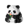 Compatible with National Treasure Giant Panda Flower Flowering and Fruiting Lai Meng Lan Doll Puzzle Assembled Building Blocks Gift Toys Wholesale.