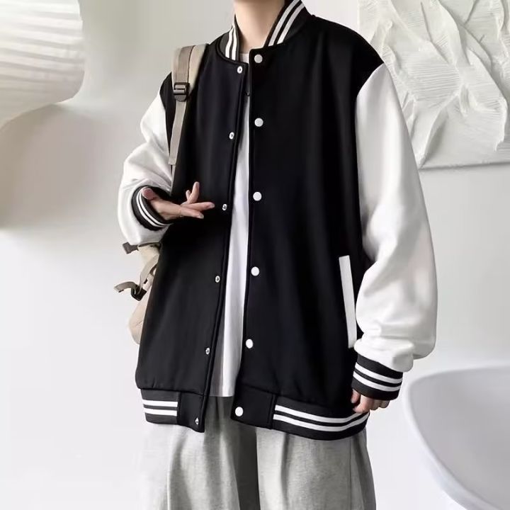 Baseball Uniform Men's Spring and Autumn American High Street Fashion Brand Design Sense Loose Jacket ins Trendy Hong Kong Style Casual Jacket