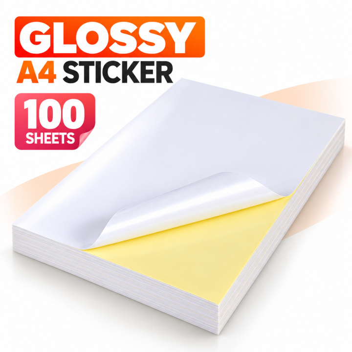 Premium Self-Adhesive A4 Label Stickers Glossy | Daraz.com.bd