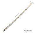 Women's Fashion Twisted Titanium Steel Bracelet 4 Elements Healthy Bio Magnetic Negative Ion Germanium Bracelets for Women. 