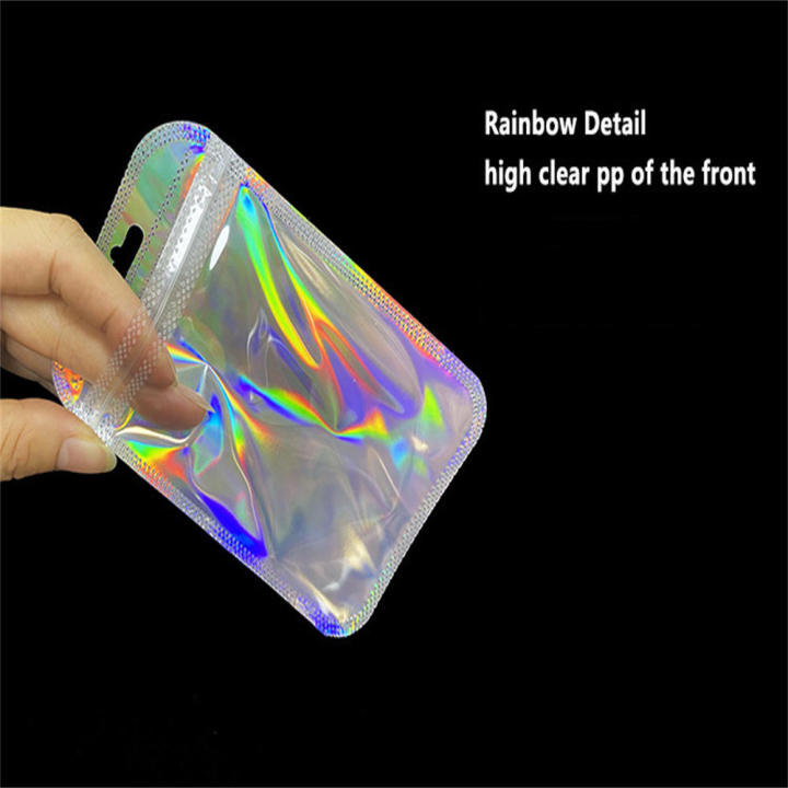 thicken%20Iridescent%20bags%20Transparent%20Iridescent%20finish%20Plastic%20seal%20bags%2050pcs%20pack%20closure%20Jewelry%20display%20bags%20for%20Retail%20-%20Image%207