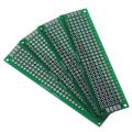 2x8cmm DOUBLE SIDE DOT Veroboard Double Side Dot 7x5cm Glass Fiber Stripboard PCB Printed Circuit Board Project Board For Prototyping Weld Soldering Arduino Cables Connectors DIY.
