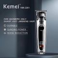 KEMEI KM-2261 Rechargeable Metal Body Digital Display Beard Trimmer & Hair Clipper.