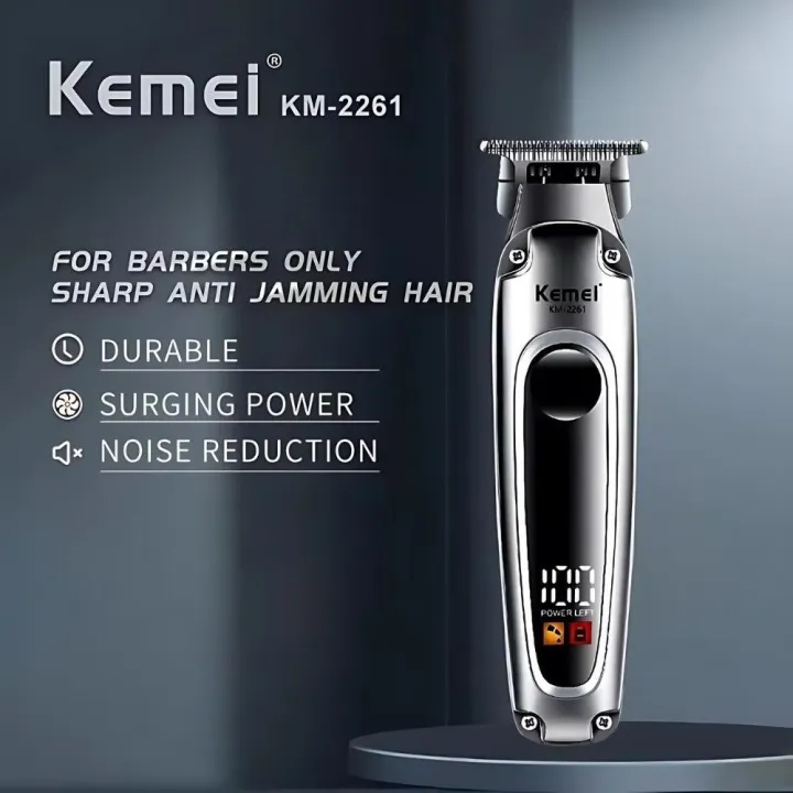 KEMEI%20KM-2261%20Rechargeable%20Metal%20Body%20Digital%20Display%20Beard%20Trimmer%20&%20Hair%20Clipper%20-%20Image%203