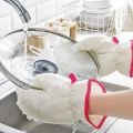 Protective Gloves Reusable Bamboo Fiber Gloves Oilproof Non-slip Dishwashing Gloves Durable Waterproof Liner Pot Pan Bowl Scrubber Household. 