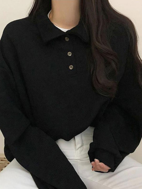 Oversized%20Polo%20T-Shirt%20Women%20Korean%20Fashion%20Preppy%20Style%20Pullover%20Tops%20Ladies%20Autumn%20Winter%20Casual%20Long%20Sleeve%20Plush%20Sweatshirts%20-%20Image%202