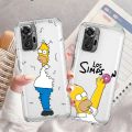 Homer Jay The Simpsons Cool Phone Case For Xiaomi Redmi Note 11 Pro 9C 12 5G 9A 12S K40 13 Pro 10 9 11S Transparent Funda Cover.