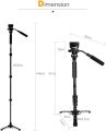 Yunteng VCT-288 Monopod for Photography and Video with Rotating Base.