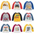 Baby Boys Dinosaur Long Sleeve T Shirts Autumn Winter Cotton Car Boys Tops Kids Cartoon T Shirt for Boys Girl Clothes 2-8 Years. 