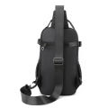 HAOSHUAI New Men's Chest Bag Simple One Shoulder Crossbody Bag Multifunctional Trendy Crossbody Backpack Trendy Messenger Bag. 