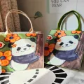 Tote Bag Chinese Panda Handbag Trendy Tote Bag Panda 26*10*30cm Cartoon And Anime Tote Bag Felt Spacious Tote Bag Large Capacity Handbag for School Tote Bag Travel Tote Bag Shopping Tote Bag Work. 
