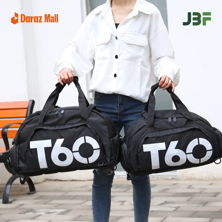 Fashion T60 Travel Duffel Gym Backpack Black