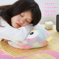 Athoinsu Cute Penguin Throw Pillow Cotton Filled Round Cushion Rainbow Pink Soft Safe Children Plush Toy Sofa Cushion Home Decor. 
