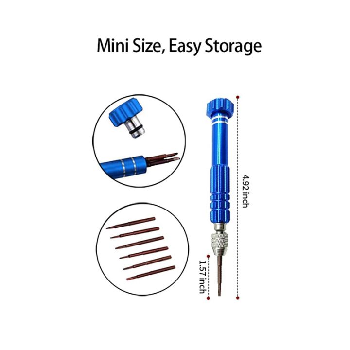 TWEXQNY-Magnetic%206%20in%201%20Tiny%20Screw%20Driver%20Kit,%20Small%20Screwdriver%20Set%20Perfect%20Mini%20Screws%20for%20Cell%20Phones,%20Watch,%20Eyeglass%20Etc%20-%20Image%202