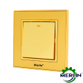 Merlin 1 Gang 1 Way Switch | Gorgeous Gold Series. 