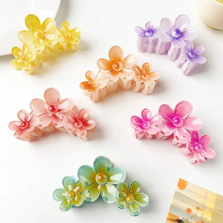 Fashion%20Gradient%20Color%20Egg%20Flower%20Hair%20Clip%20Simple%20Style%20Transparent%20Shark%20Clip%20Headwear%20Hair%20Accessories%20Flower%20Shape%20Claw%20Clip%20-%20Image%208