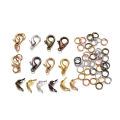 【Clearance Markdowns】 80Pcs/lot Alloy Lobster Clasp Rings Connector Clasp Crimp End For Bracelet Necklace Chains DIY Jewelry Making Supplies. 