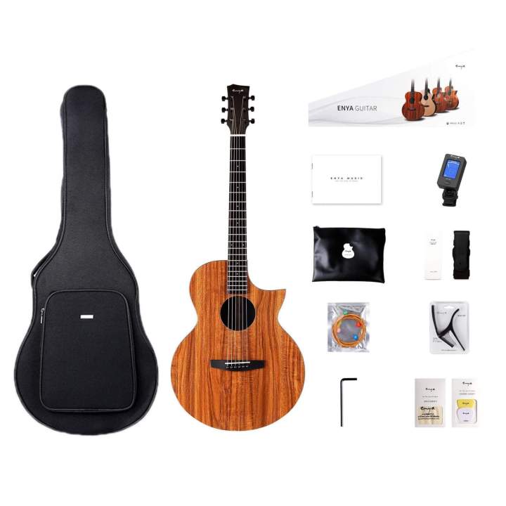 Enya EA-X1CEQ Koa Electro-Acoustic Guitar W/Cutaway