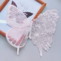 【Popular Categories】 Lace Fabric Butterfly Patch Fashion Large Butterfly Embroidery Mesh Clothes Patches 34CM Sweater Coat Accessories Wedding Dress Bridesmaid DIY Decor. 