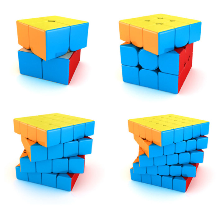 MoYu Magic Cube Professional Speed Cube Magic Durable Smooth 2x2, 3x3, 4x4, 5x5 Pyramid