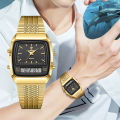 LIEBIG New Fashion Casual Watch For Men Digital Dual Time Week Sports 3bar Waterproof Quartz Wristwatches relogio masculino 1030.