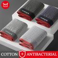 MiiOW 3Pcs Cotton Men's Underwear Boxer Shorts AAA Antibacterial Men's Underwear Gift New L-5XL. 