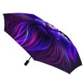 Cat Head 8 Ribs Auto Umbrella Neon Style Art Carbon Fiber Frame Umbrella Windproof Ligthweight Umbrellas for Men Women.
