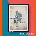 Wall frame for home decor with bangla art printed poster. 