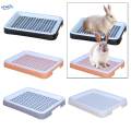 Rabbit Training Pan Cage with Toilet Tray for Hamster Guinea Pigs black.