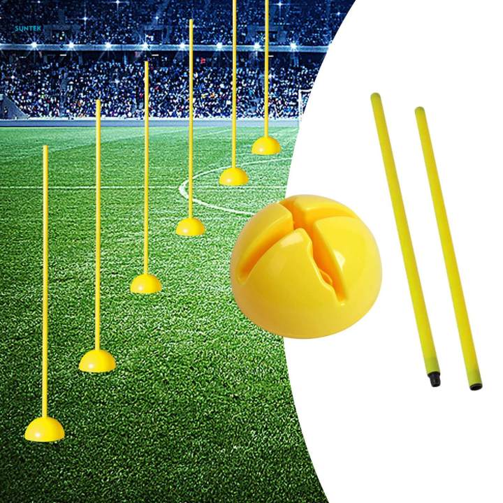 Football Agility Training Poles Field Warning Rod Soccer Training Sticks 1m