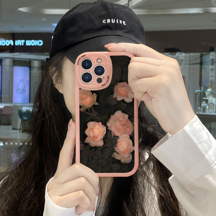 AMORVOR%20for%20Xiaomi%2012%20Lite%205G%20Back%20Cover%20Pink%20Rose%20PU%20Leather%20Case%20Soft%20Silicone%20Edge%20Mobile%20Cover%20-%20Image%205