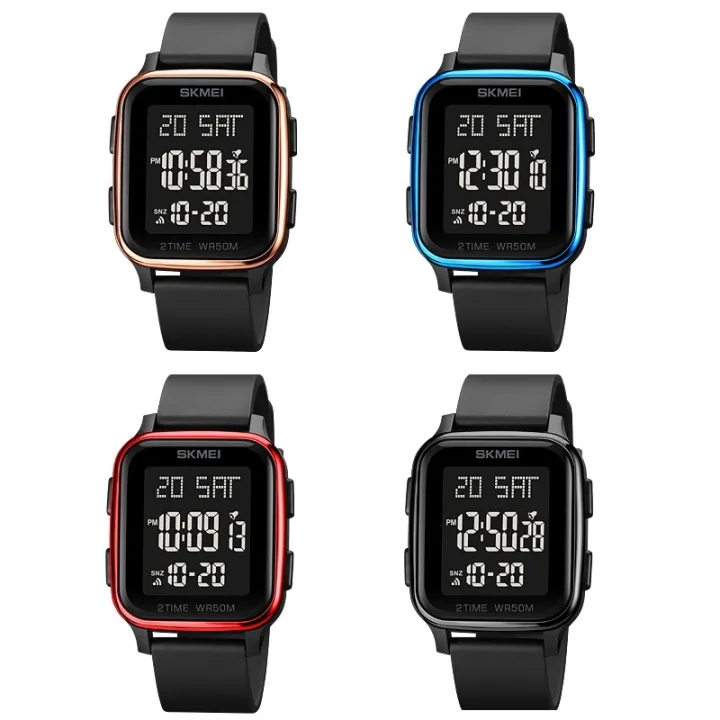 SKMEI%201858%20Square%20Waterproof%20Calendar%20Countdown%20Electronic%20Digital%20Dual%20Display%20LED%20Luminous%20Watch%20-%20Image%202