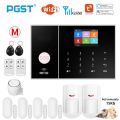 PGST PG108 WiFi 2G GSM Alarm System Home Burglar Security With Motion Sensors Wireless Alarm Kit Support Alexa.
