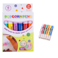 Puffy Pens Set - 6 Neon Colors Popcorn Pen with 3D Ink Heat and Then Watch Art Grow Fun Easy Install Easy to Use. 