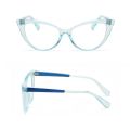 Fashion Cat Eye Design Leopard Print Women Anti-Blue Light Glasses Big Frame Transparent Lens Vision Care Computer Eyeglasses. 