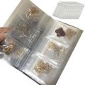 PVC Clear Jewelry Anti Oxidation Zipper Bag,Jewelry Earring Organizer Storage Book Bag,Jewelry Storage Book (84 Cells). 